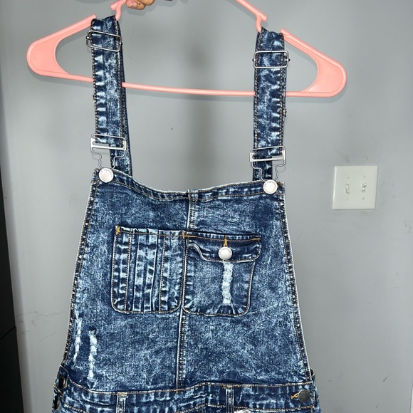 Distressed Overalls Size Large - Picture 2 of 4